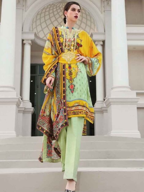 GulAhmed Lamis Embroidered Silk Suit DGS-79