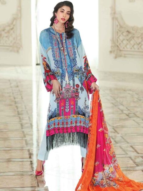 GulAhmed Lamis Embroidered Silk Suit DGS-81