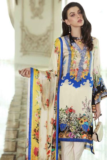 GulAhmed Lamis Embroidered Silk Suit DGS-82