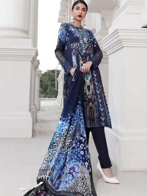 GulAhmed Lamis Embroidered Silk Suit DGS-83